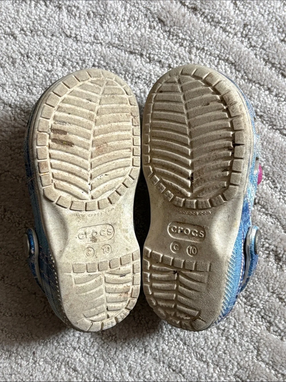 Denim Patch Crocs Little Girls 10